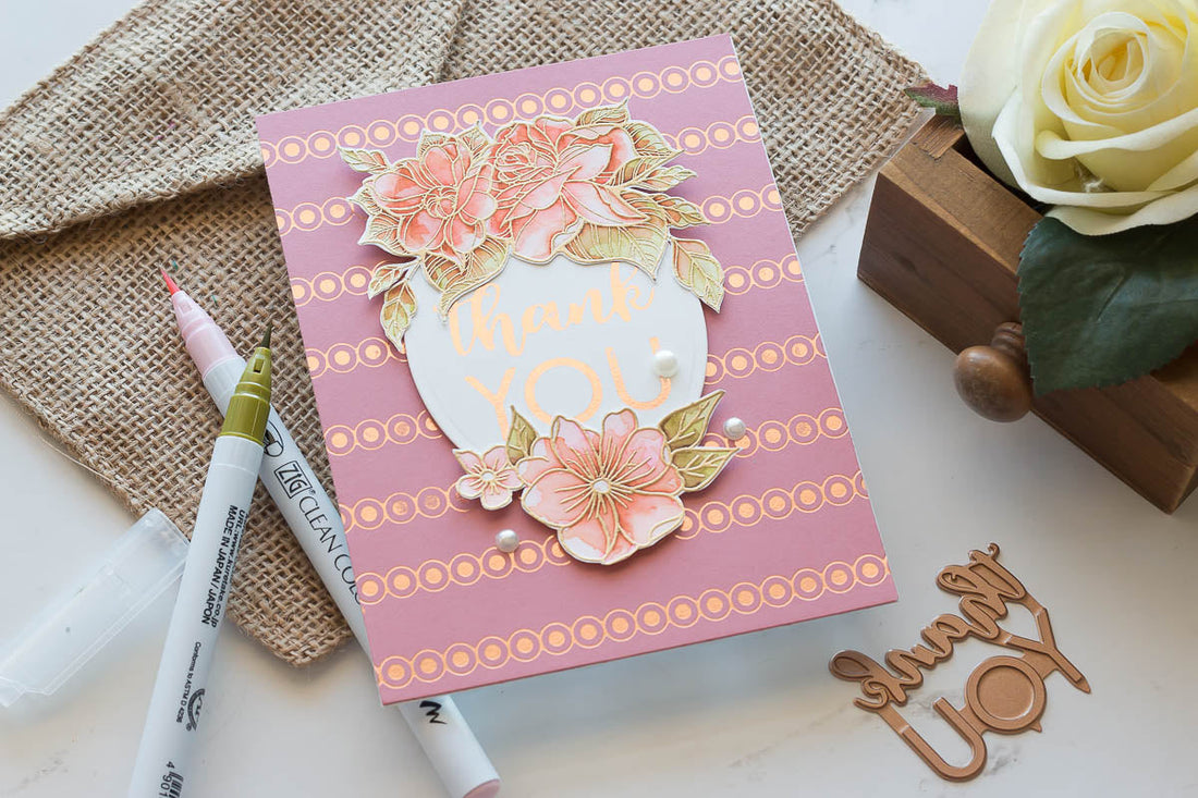 October 2019 Glimmer Plates Inspiration | Beautifully Foiled Cards with Marie