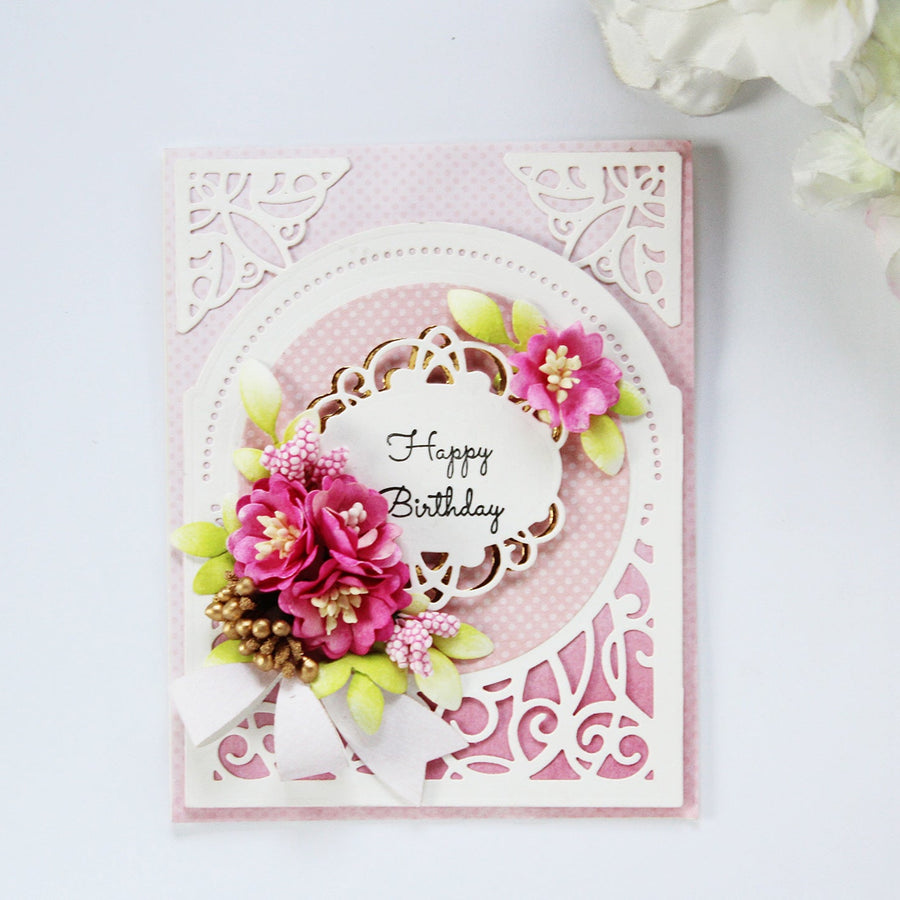Elegant 3D Vignettes Inspiration | Happy Birthday Card with Hussena