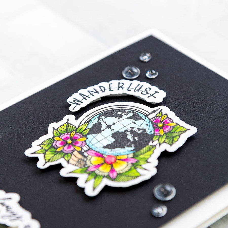 Inked Messages Inspiration | An Adventure Card Featuring Wanderlust Stamp and Die Set