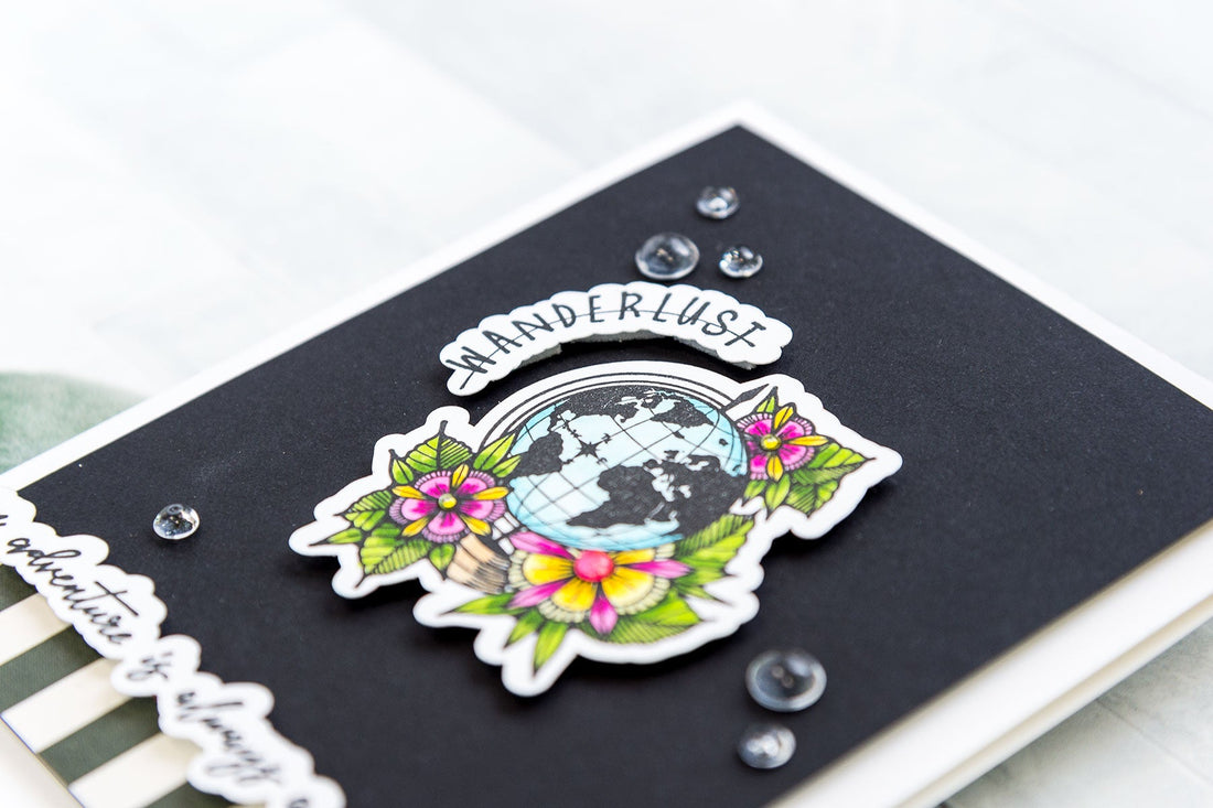 Inked Messages Inspiration | An Adventure Card Featuring Wanderlust Stamp and Die Set