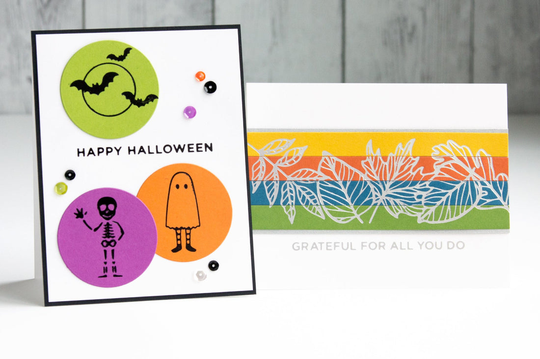 Foiled Halloween and Thanksgiving Cards with Jean