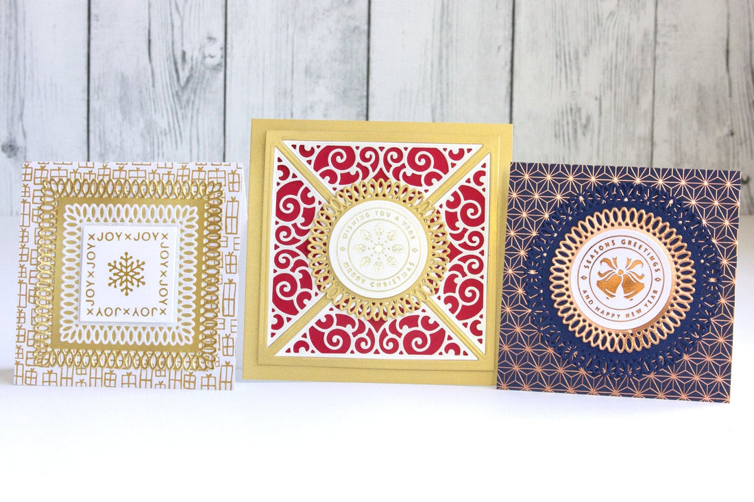 Elegant CAS Christmas Cards with the Picot Petite Collection