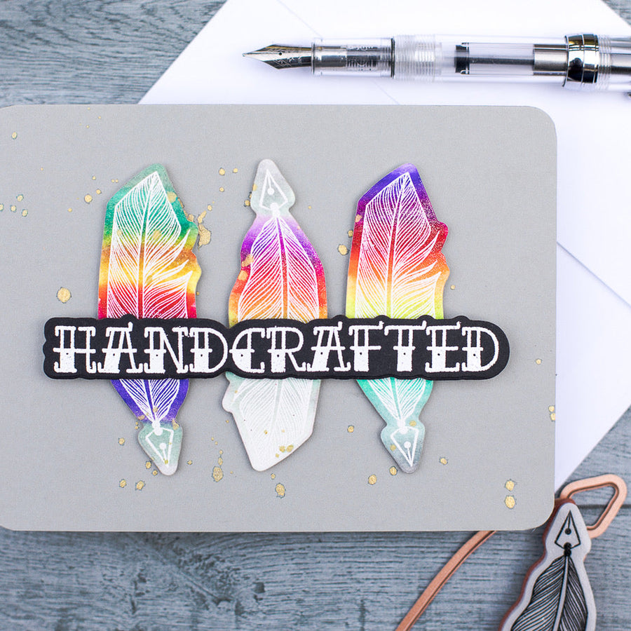 Handmade Collection Inspiration | Handcrafted Rainbow Quills by Jenny Colacicco