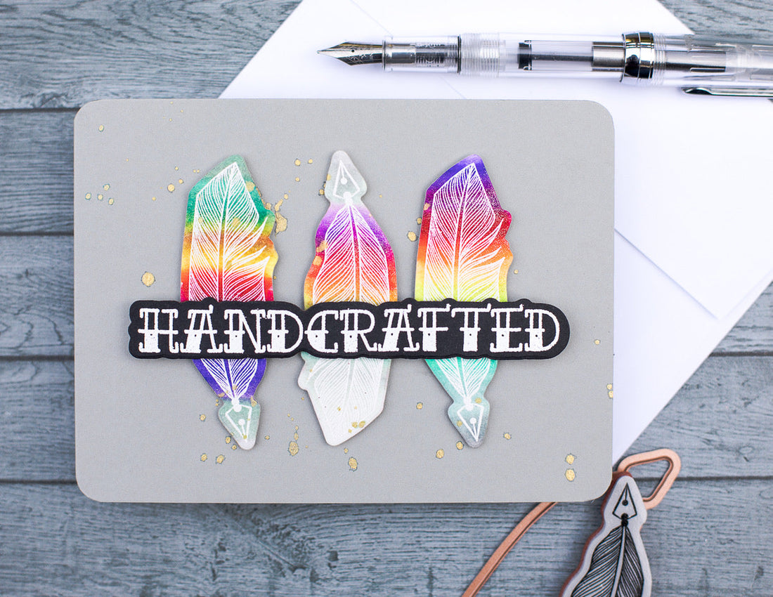 Handmade Collection Inspiration | Handcrafted Rainbow Quills by Jenny Colacicco