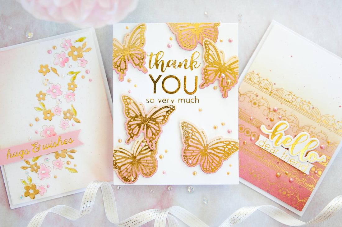 October 2019 Glimmer Plates Inspiration | Foiling & Ink Blending with Keeway