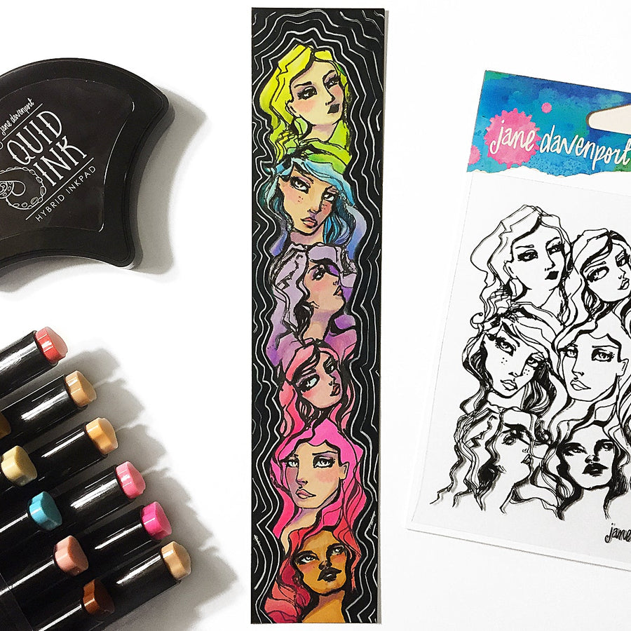 Jane Davenport Artomology | Creating a Quick and Colorful Bookmark with Kimball Davis