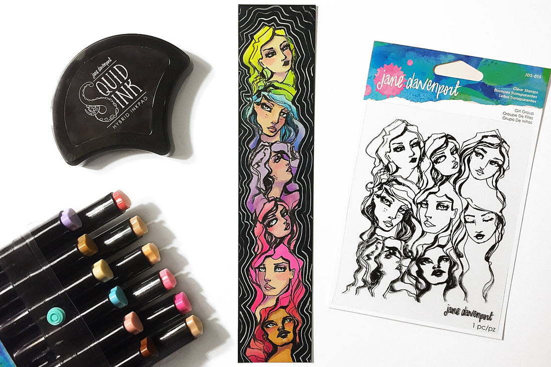 Jane Davenport Artomology | Creating a Quick and Colorful Bookmark with Kimball Davis