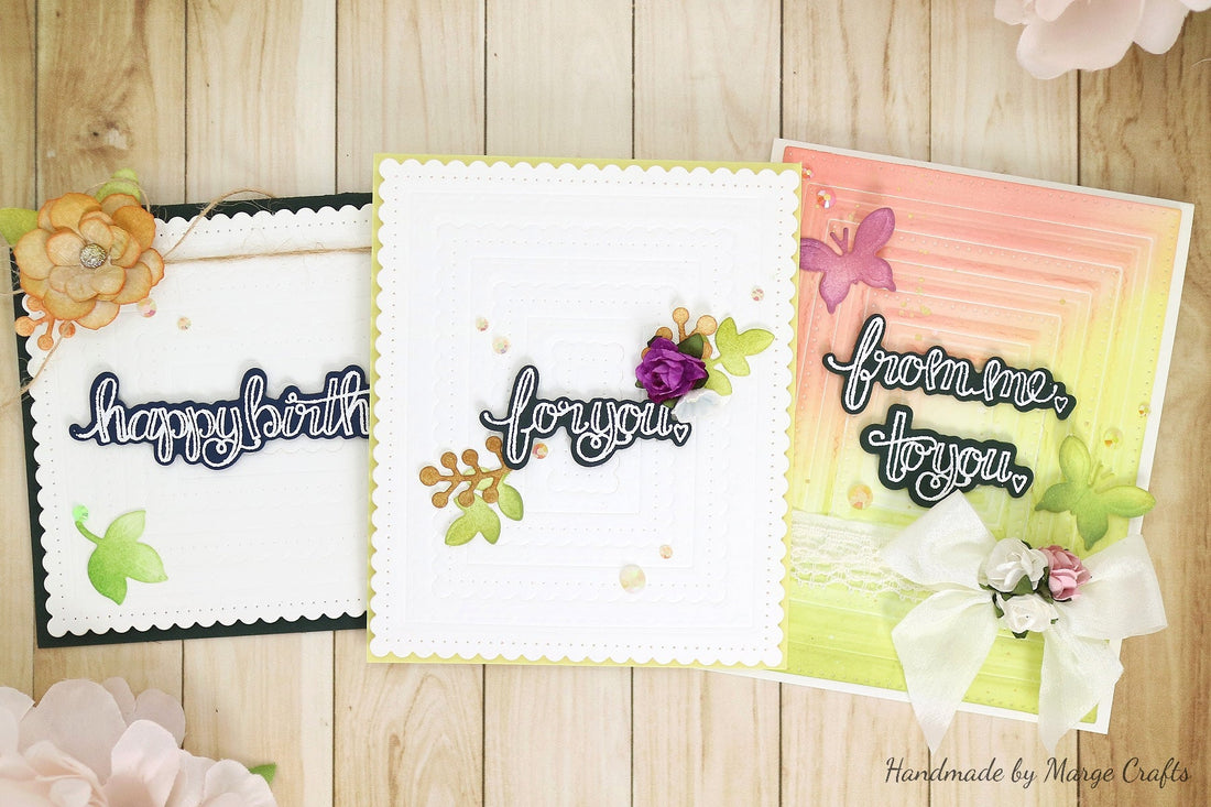 Classics March Collection Inspiration | Dry Embossed Cards with Marge