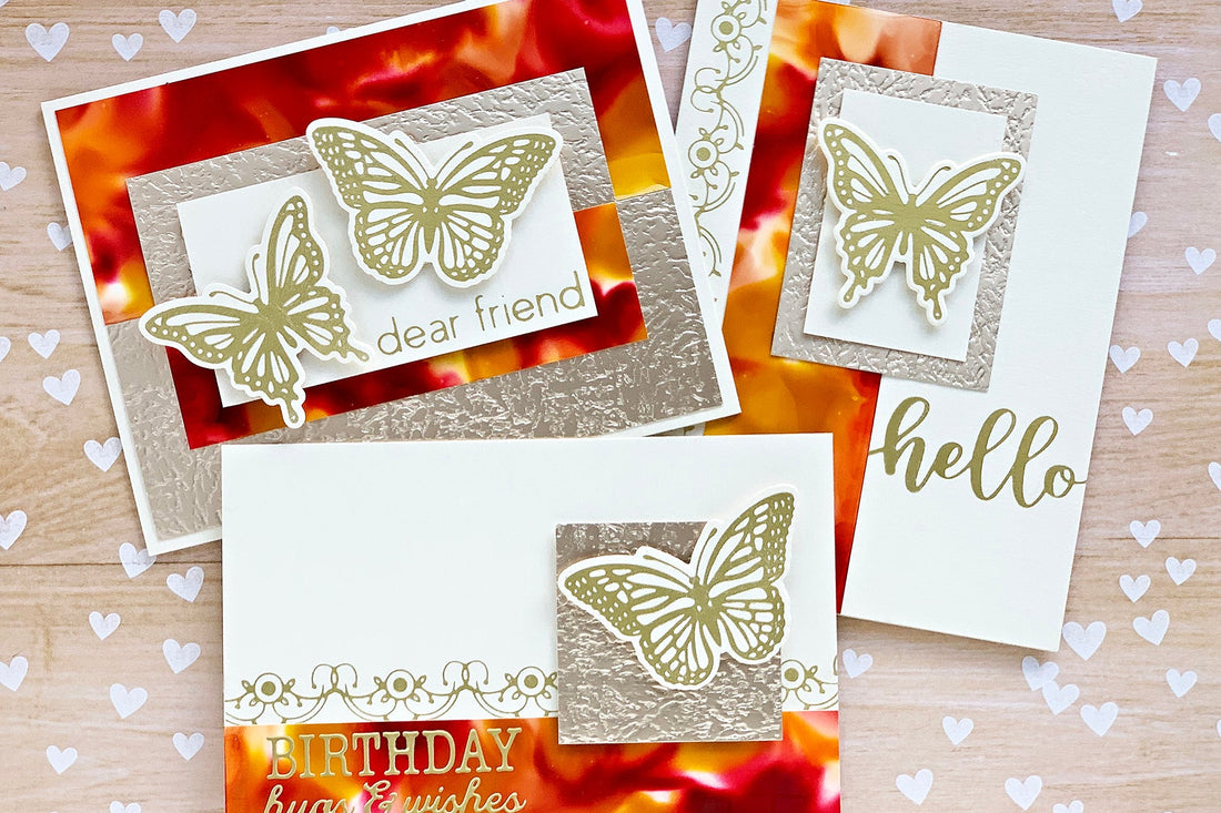October 2019 Glimmer Plates Inspiration | Autumn Card Trio with Niki