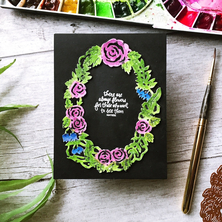 Flower Garden Inspiration | Floral Wreath with Ruby