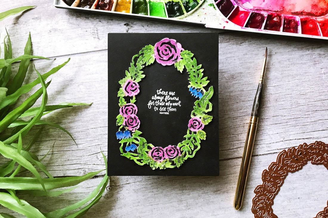 Flower Garden Inspiration | Floral Wreath with Ruby