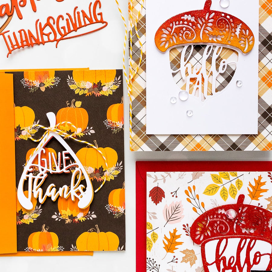 October Small Die of the Month is Here - Give Thanks!