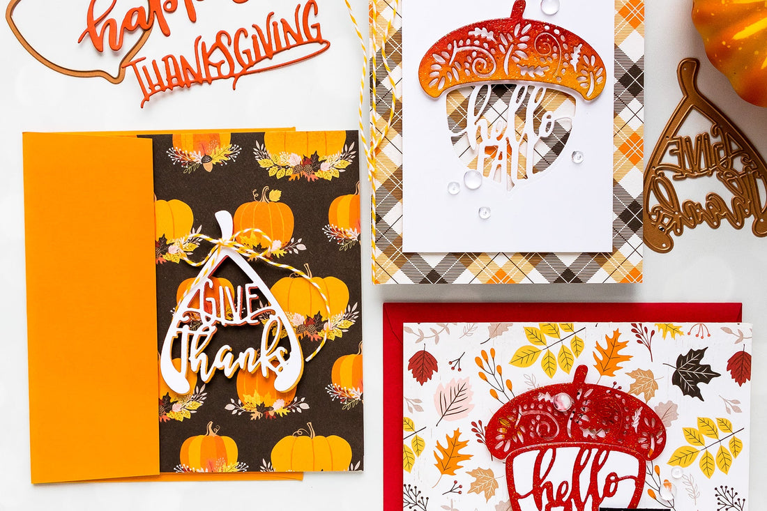 October Small Die of the Month is Here - Give Thanks!