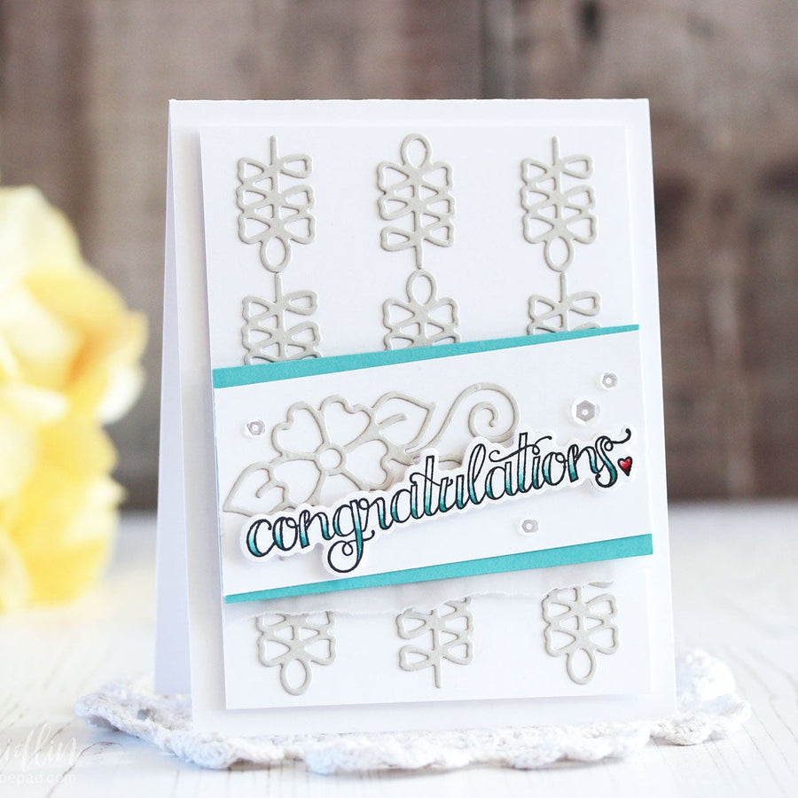 Die D-Lites Inspiration | Dainty Florals Congratulations Cards with Laurie