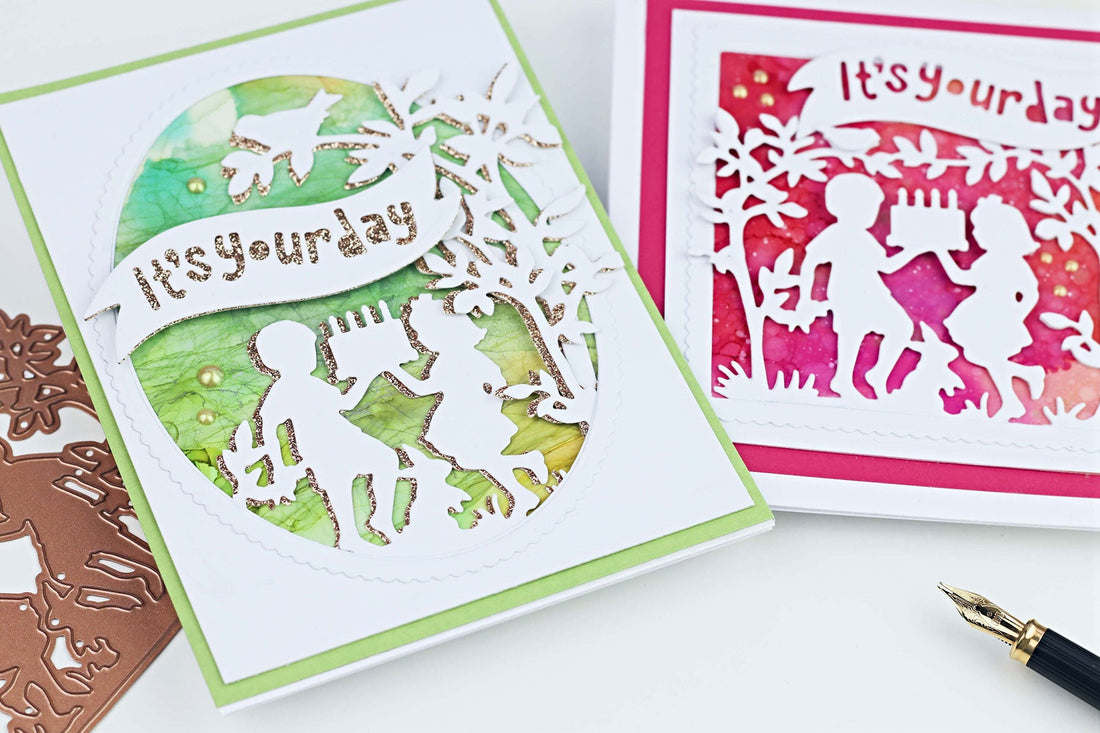 Video: Happy Collection Inspiration | Alcohol Ink Card Backgrounds with Bibi Cameron.