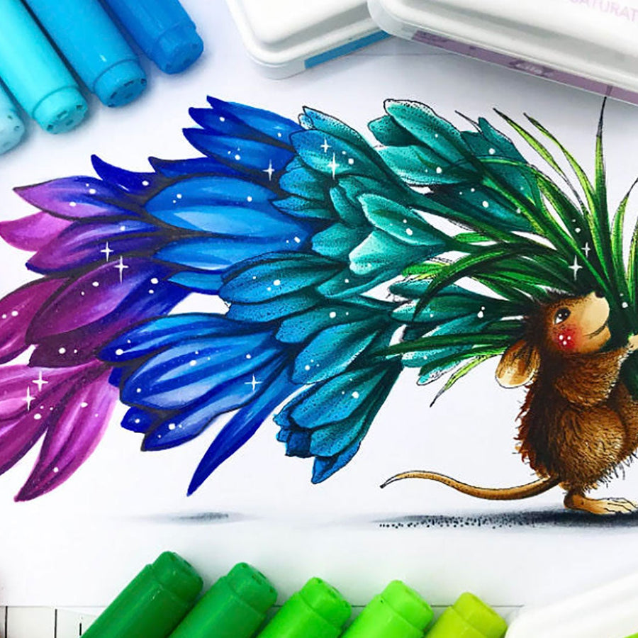 House Mouse Bouquet for You Coloring with Alberto Gava