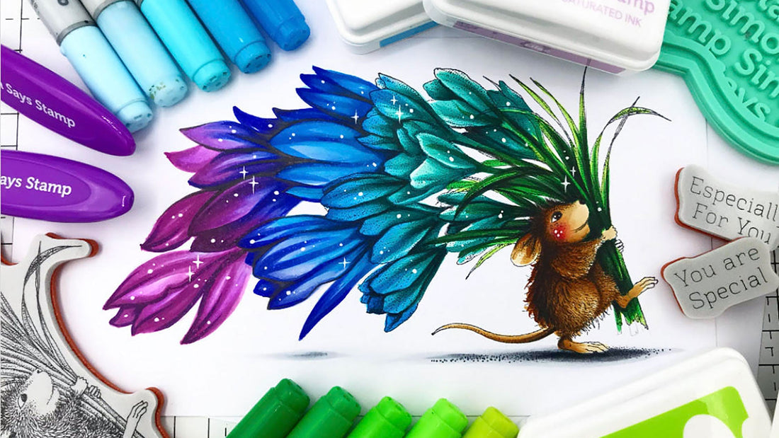 House Mouse Bouquet for You Coloring with Alberto Gava