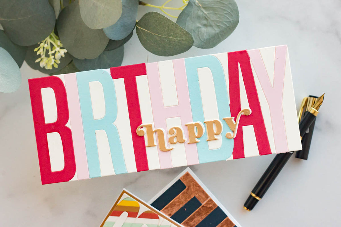 Be Bold Color Block Slimline Cards with Marie Nicole