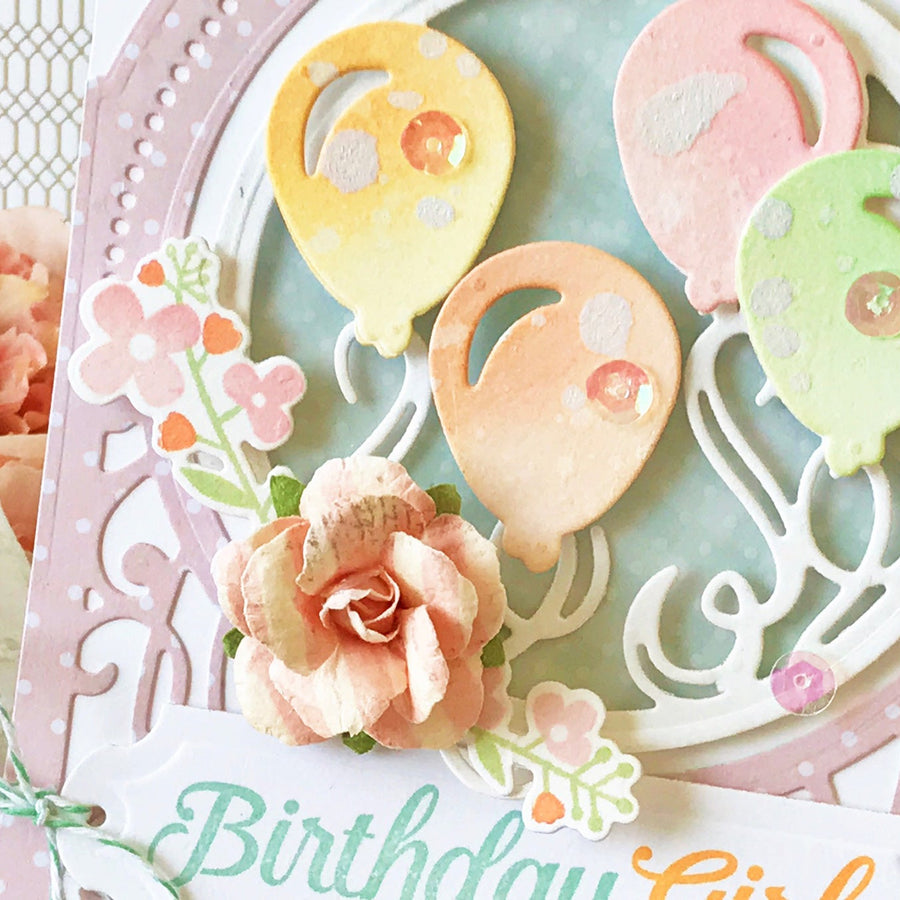 Elegant 3D Vignettes Inspiration | Birthday Card with Melissa