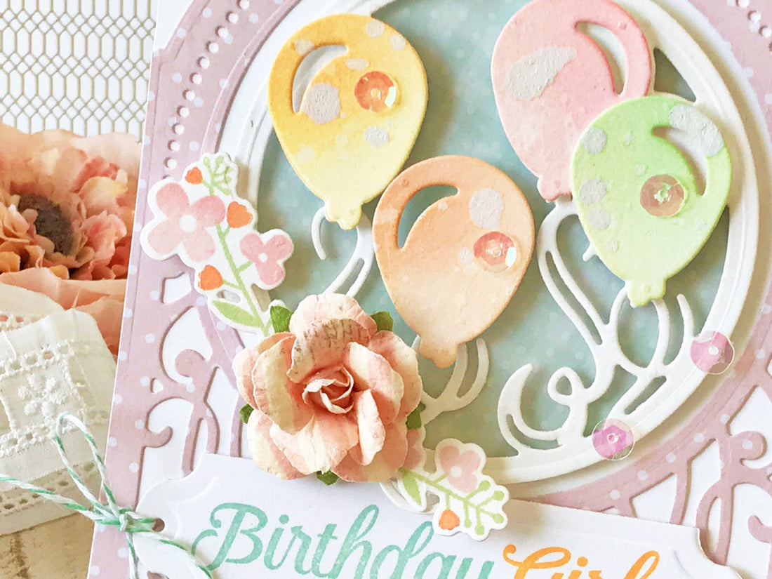 Elegant 3D Vignettes Inspiration | Birthday Card with Melissa