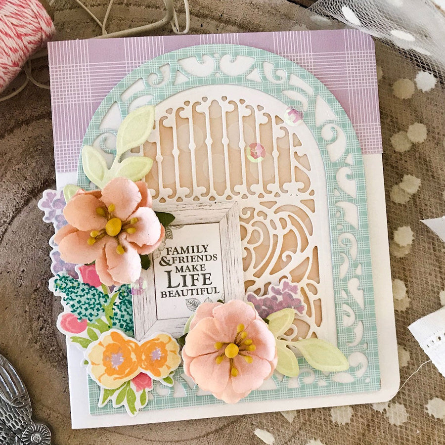 Elegant 3D Vignettes Inspiration | Ornamental Arch Card with Melissa