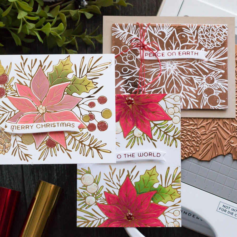 Full Bloom Poinsettia - Glimmered Three Ways