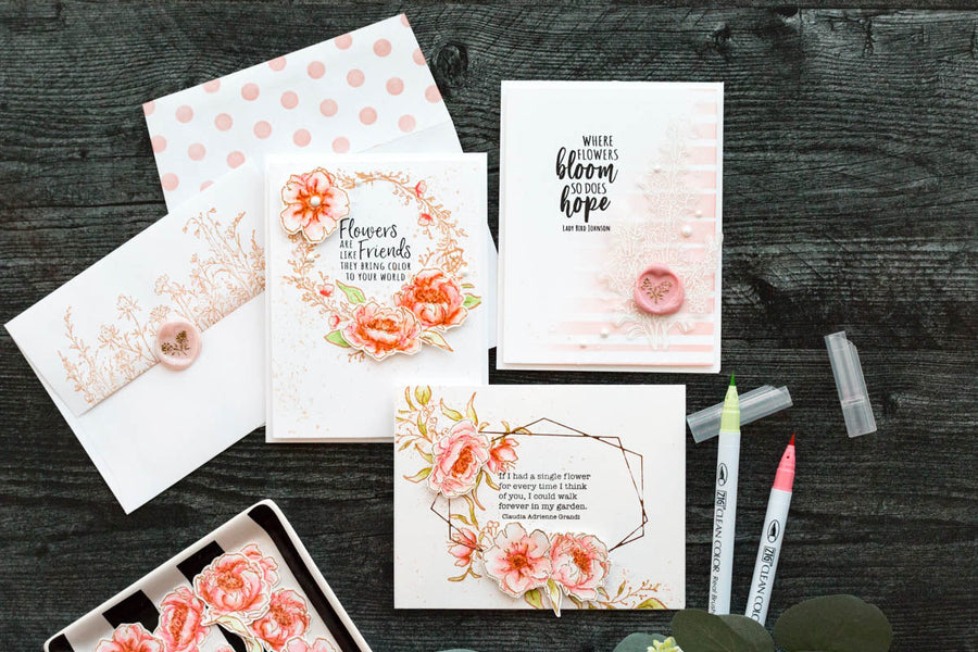 Watercolor Floral Card Set How-To with Marie