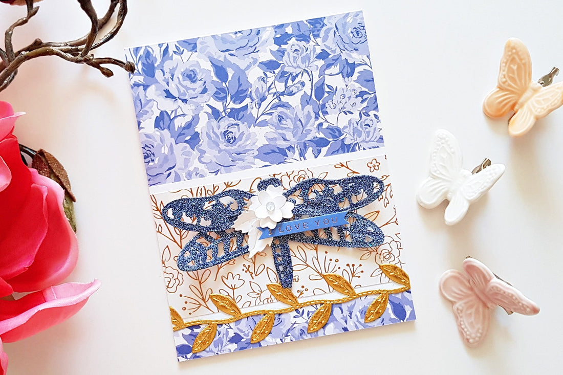 Flower Garden Inspiration | Botanical Dragonfly Card and More with Zsoka