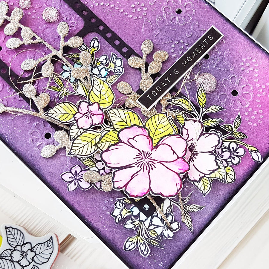 Cut & Emboss Folders Inspiration | Mixed Media Card Tutorial by Nadya Drozdova