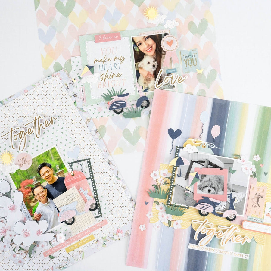 Creating 3 Different Layouts Using Dies as Embellishments