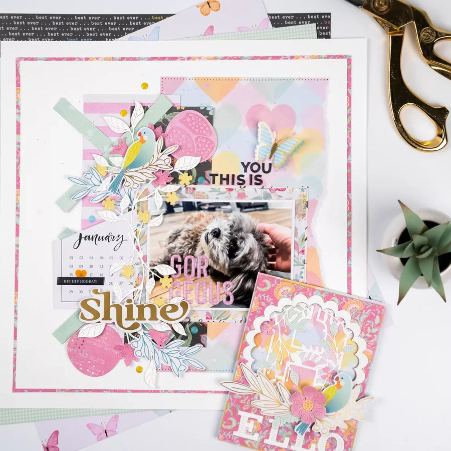 Jubilee Hello Card Tutorial: Layered Die Cutting and Patterned Paper Design