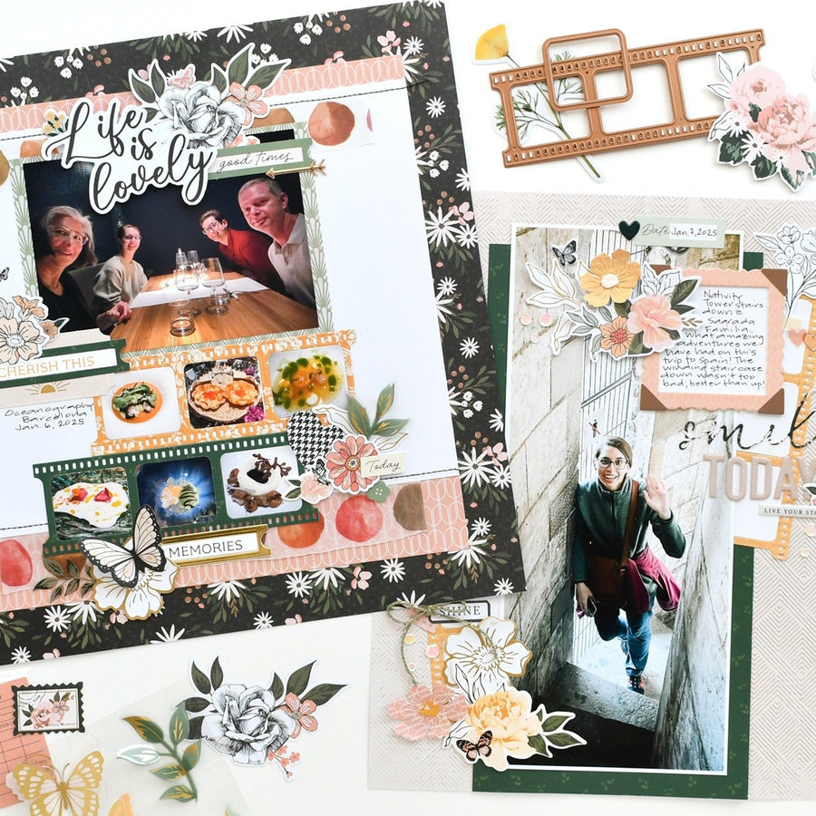 Filmstrips and Florals: Scrapbooking With Golden Afternoon