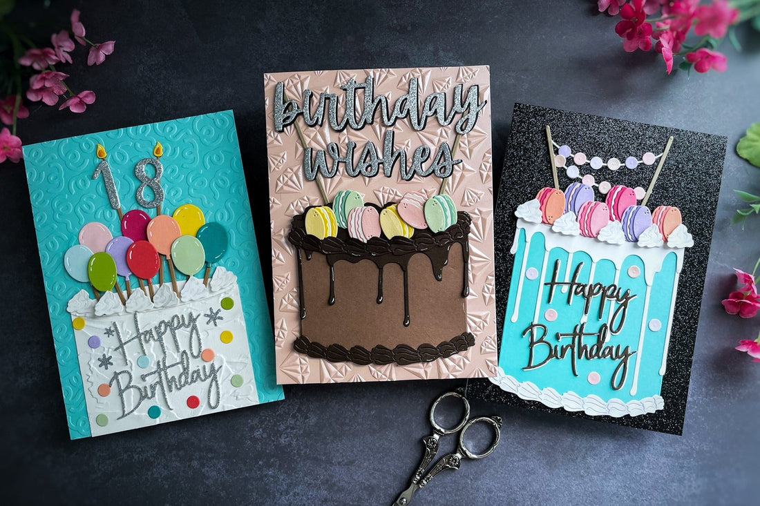 Three Sweet Birthday Cake Cards