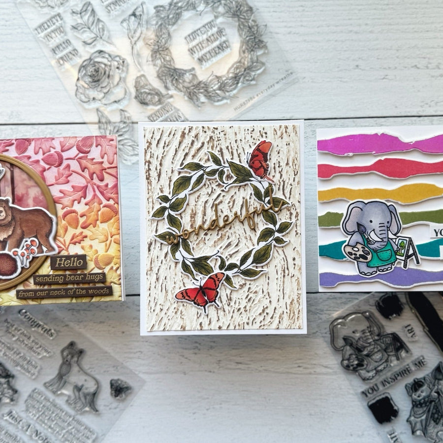 Alcohol Marker Colored Images using Simon Hurley Stamps and Dies