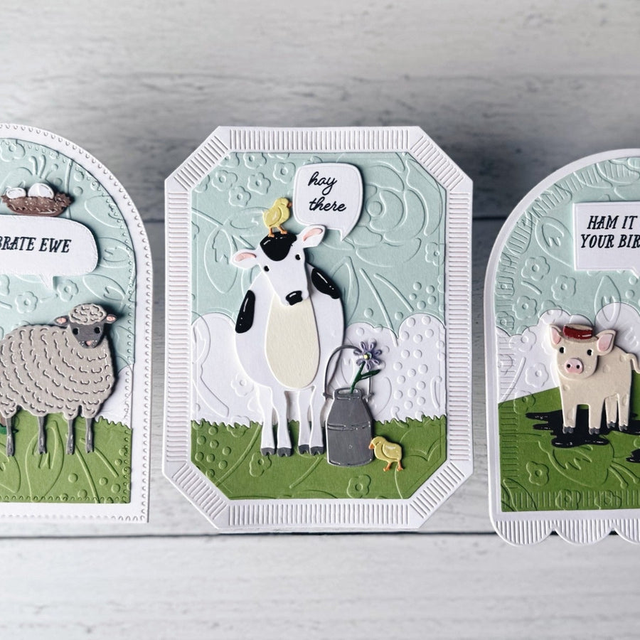 Shaped Scene Cards Using The On The Farm Collection