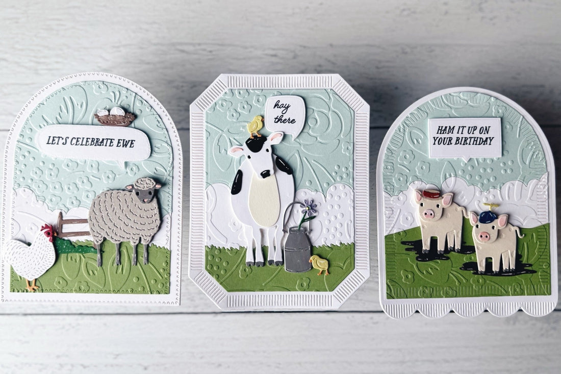 Shaped Scene Cards Using The On The Farm Collection