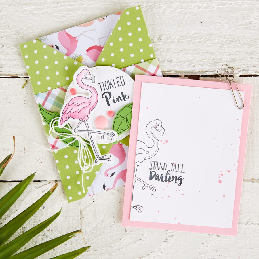 Make a Tickled Pink Flamingo Envelope with the FSJ Scoring Board