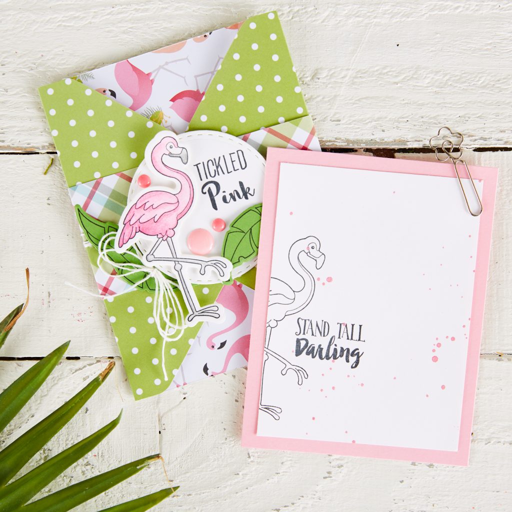Make a Tickled Pink Flamingo Envelope with the FSJ Scoring Board