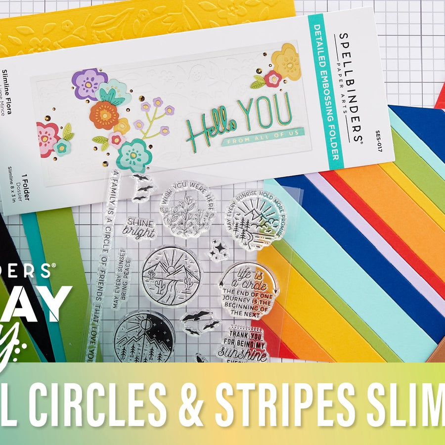 Colorful Circles and Stripes Slimline | Spellbinders Live
