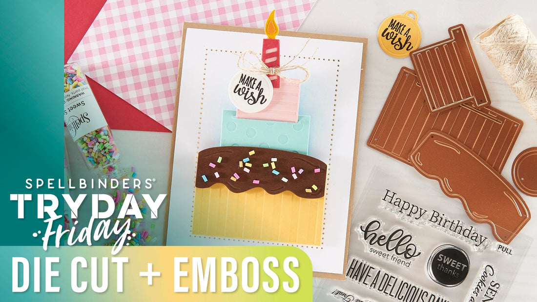 Die Cut and Emboss to Create this Sweet Interactive Card | Spellbinders Live