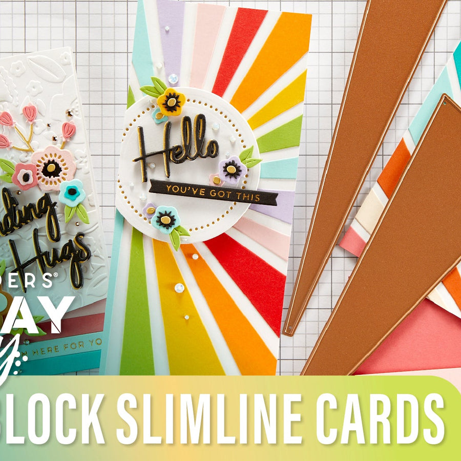 Color Block Slimline Cards | Spellbinders Live