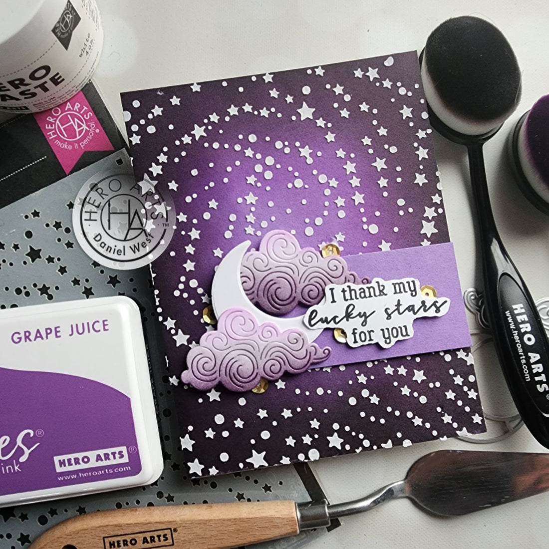 Video: Star Cluster Stencil Thank You Card - Hero Arts