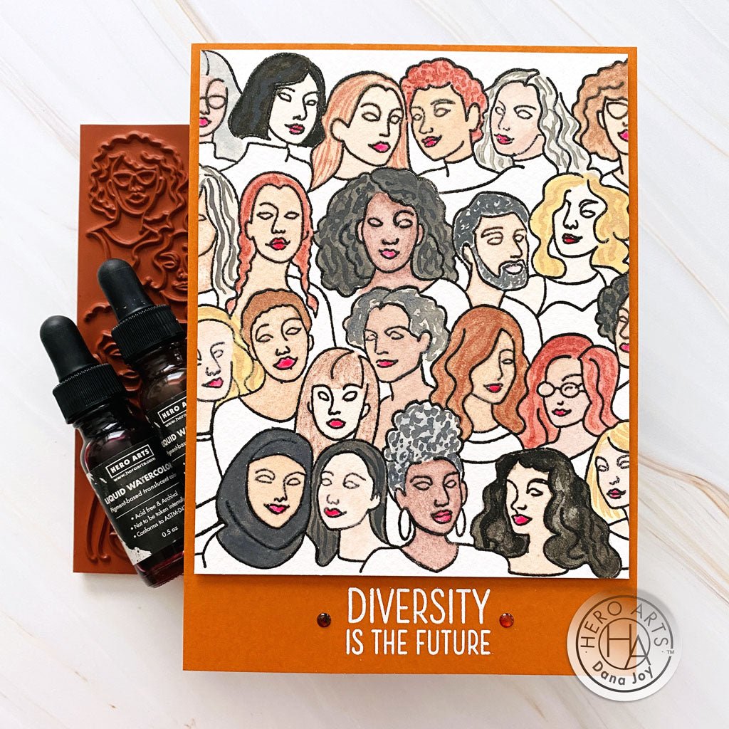 Watercoloring With the United People Bold Prints - Hero Arts
