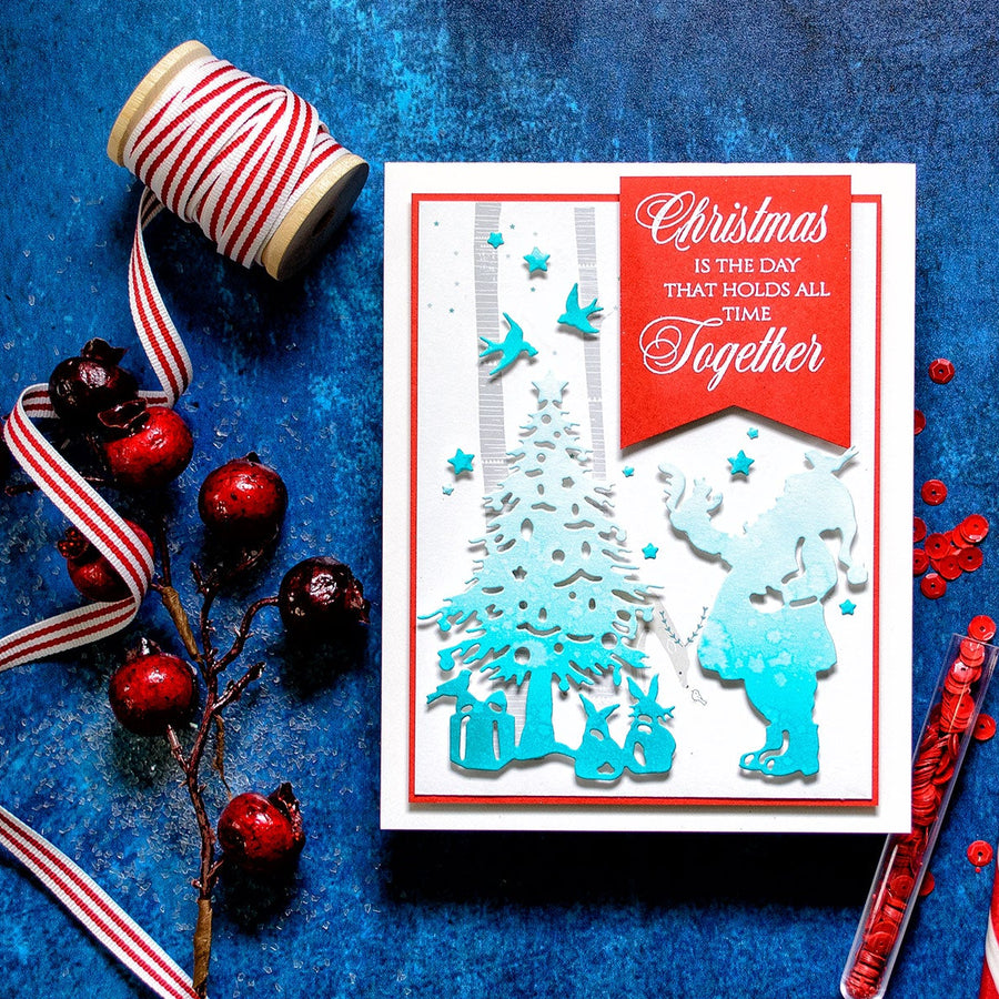Quick Technique | Christmas Is The Day Card with Deck The Halls Die