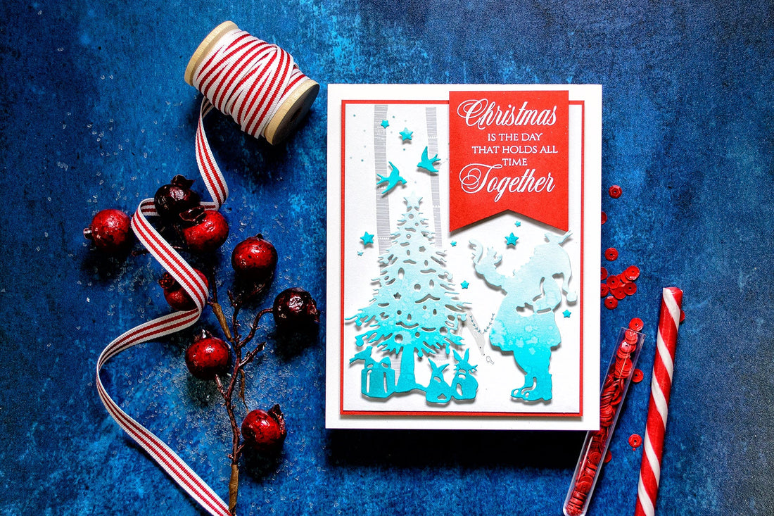 Quick Technique | Christmas Is The Day Card with Deck The Halls Die