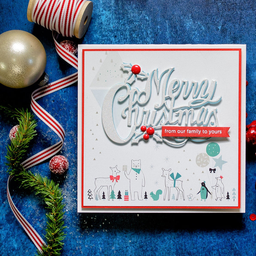 Quick Technique | Holiday Card with Merry Christmas Die