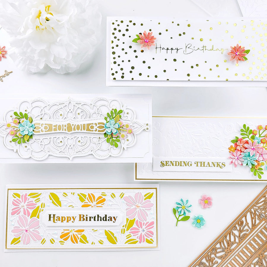 Slimline Card Ideas with Slimline collection and Yasmin Diaz