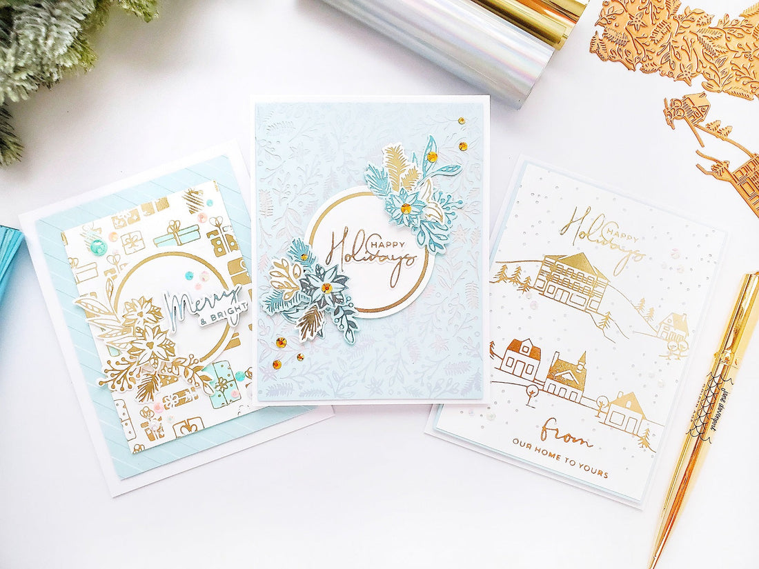 Yana's Christmas Foiled Basics Collection - Foiled Christmas Cards with Yasmin Diaz