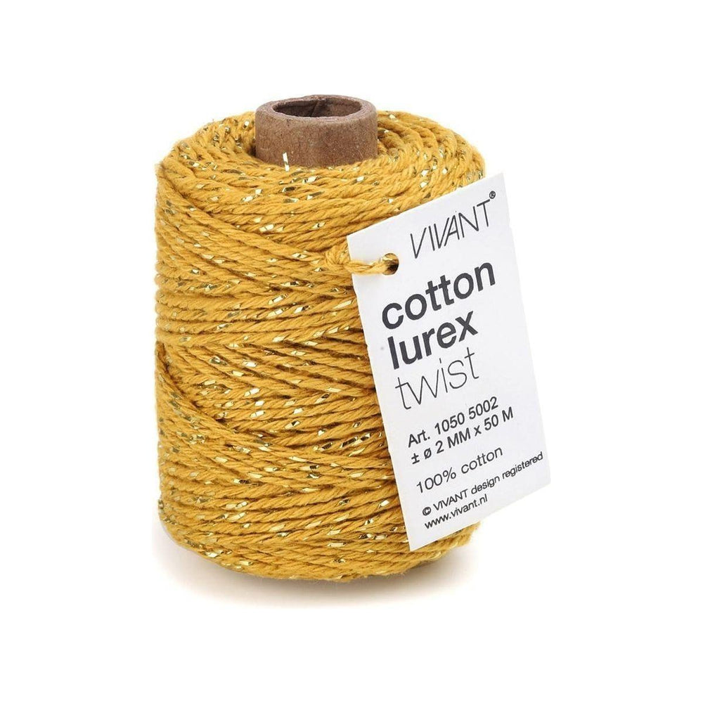 Vivant - Lurex Ocre/Kurkuma Cotton Cord -54.68 yards