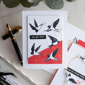 Collaged Birds BetterPress Plates & Die Set by Dina Wakley